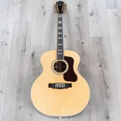 Guild USA F-512 12-String Acoustic Guitar, Ebony Fingerboard, Hard Case - Natural -Musical Instrument Shop 20220216 dsc06462