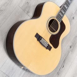 Guild USA F-512 12-String Acoustic Guitar, Ebony Fingerboard, Hard Case - Natural -Musical Instrument Shop 20220216 dsc06467