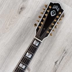 Guild USA F-512 12-String Acoustic Guitar, Ebony Fingerboard, Hard Case - Natural -Musical Instrument Shop 20220216 dsc06472