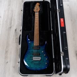 Ernie Ball Music Man John Petrucci JP15 7-String Guitar, Roasted Maple Fretboard, Cerulean Paradise Quilt -Musical Instrument Shop 20220316 dsc01397