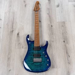 Ernie Ball Music Man John Petrucci JP15 7-String Guitar, Roasted Maple Fretboard, Cerulean Paradise Quilt -Musical Instrument Shop 20220316 dsc01399