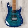 Ernie Ball Music Man John Petrucci JP15 7-String Guitar, Roasted Maple Fretboard, Cerulean Paradise Quilt