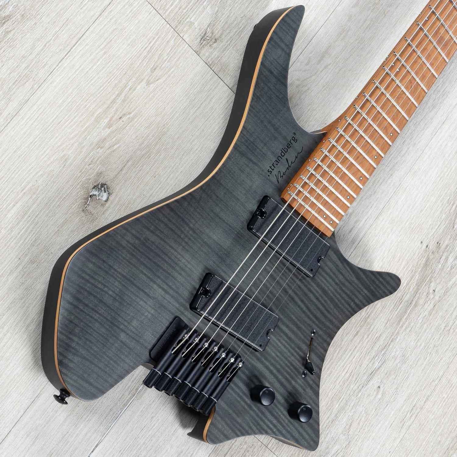 Strandberg Boden Standard 7 Maple Flame Black Headless Electric Guitar W/ Gig Bag 4 Strandberg Boden Standard 7 Maple Flame Black Headless Electric Guitar W/ Gig Bag - Image 2