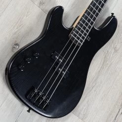 Sandberg VS-4 Left-Handed Bass Guitar, Matte Black -Musical Instrument Shop 20220413 dsc07622