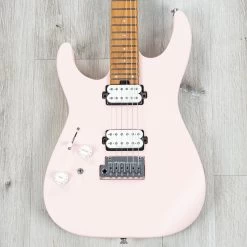 Charvel Pro-Mod DK24 HH 2PT CM LH Left-Handed Guitar, Caramelized Fretboard, Satin Shell Pink