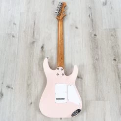 Charvel Pro-Mod DK24 HH 2PT CM LH Left-Handed Guitar, Caramelized Fretboard, Satin Shell Pink -Musical Instrument Shop 20220509 dsc00486