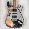 Paoletti Stratospheric Loft HSH Guitar, Firemist Black