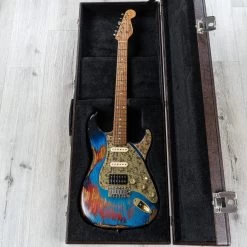 Paoletti Stratospheric Loft HSS Guitar, Relic Blue 22 Paoletti Stratospheric Loft HSS Guitar, Relic Blue -Musical Instrument Shop 20220516 dsc00962