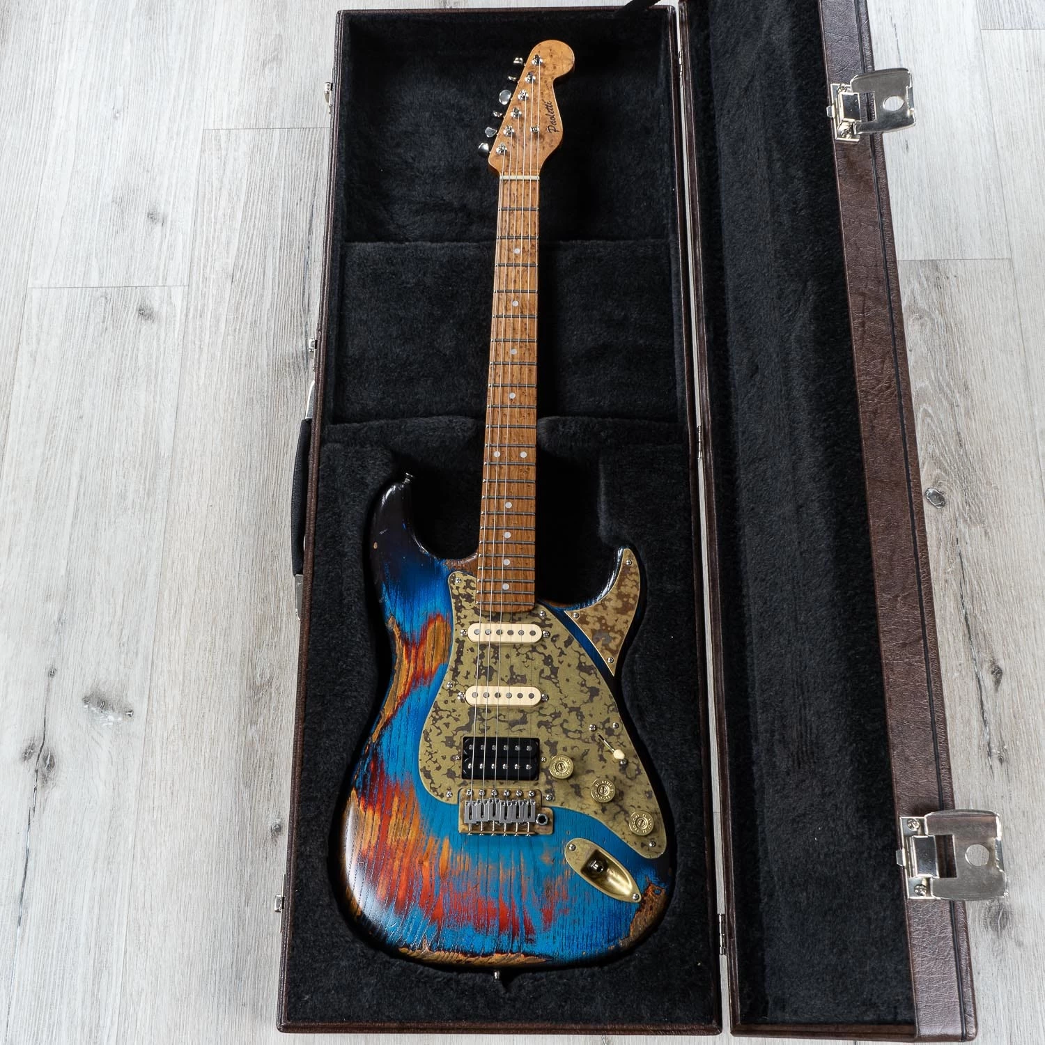 Paoletti Stratospheric Loft HSS Guitar, Relic Blue 12 Paoletti Stratospheric Loft HSS Guitar, Relic Blue - Image 10