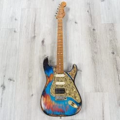 Paoletti Stratospheric Loft HSS Guitar, Relic Blue 15 Paoletti Stratospheric Loft HSS Guitar, Relic Blue -Musical Instrument Shop 20220516 dsc00963