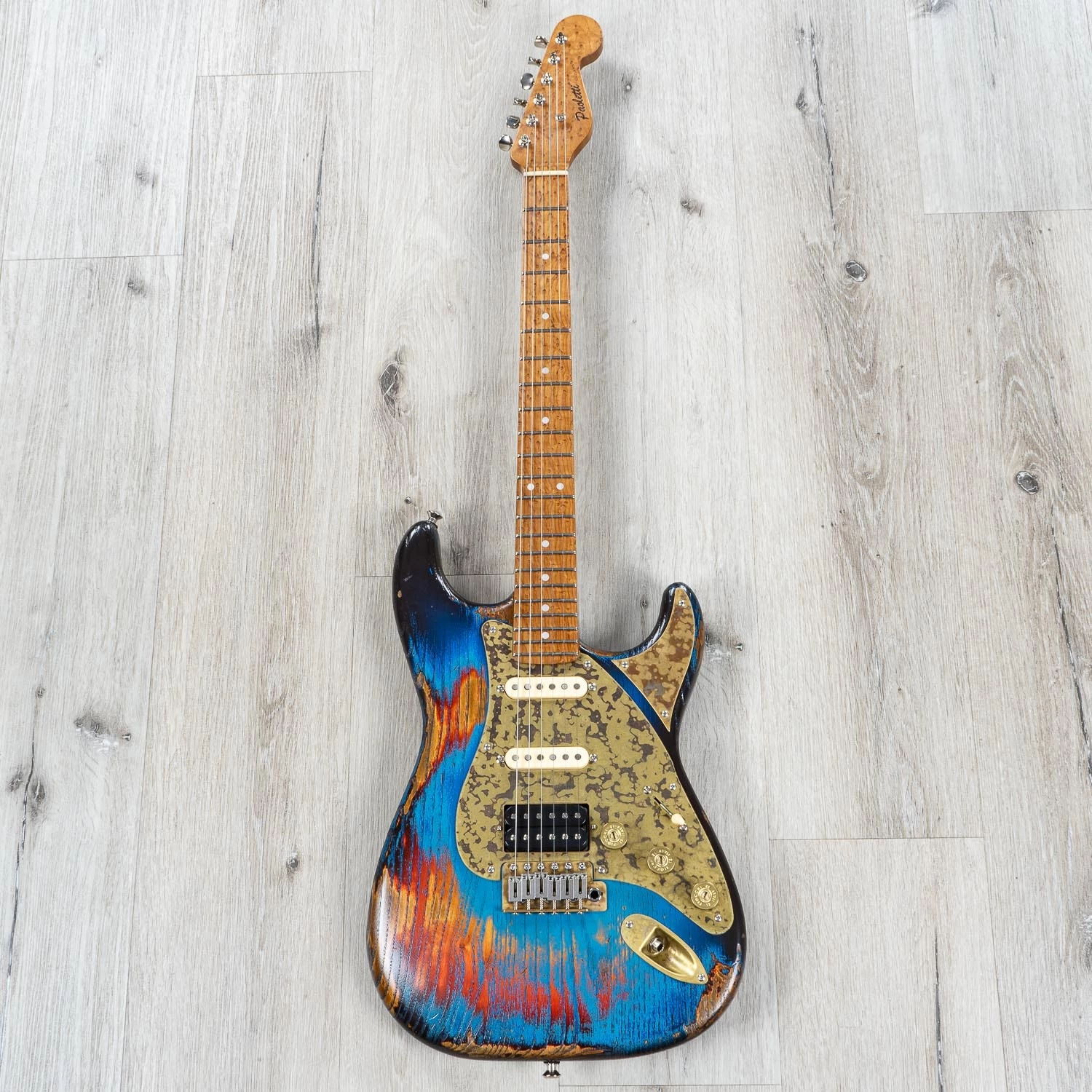 Paoletti Stratospheric Loft HSS Guitar, Relic Blue 5 Paoletti Stratospheric Loft HSS Guitar, Relic Blue - Image 3