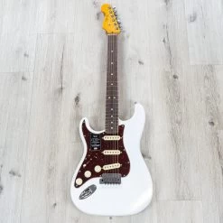 Fender American Ultra Stratocaster Left-Hand Guitar, Rosewood Fretboard, Arctic Pearl -Musical Instrument Shop 20220526 dsc02222