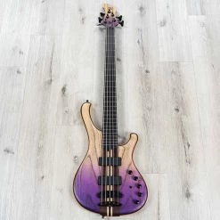 Mayones Viking 5 5-String Bass, Transparent Dirty Ash Fade Up Violet Matt -Musical Instrument Shop 20220609 dsc03382