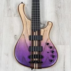 Mayones Viking 5 5-String Bass, Transparent Dirty Ash Fade Up Violet Matt
