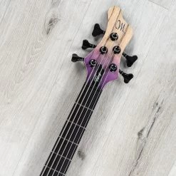 Mayones Viking 5 5-String Bass, Transparent Dirty Ash Fade Up Violet Matt -Musical Instrument Shop 20220609 dsc03386