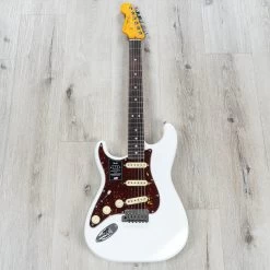 Fender American Ultra Stratocaster Left-Handed Guitar, Rosewood Fretboard, Arctic Pearl -Musical Instrument Shop 20220616 dsc04117