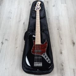 Sadowsky MetroLine 21-Fret Vintage J/J 5-String Bass, Swamp Ash Body, Solid Black High Polish -Musical Instrument Shop 20220628 dsc05236