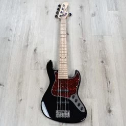 Sadowsky MetroLine 21-Fret Vintage J/J 5-String Bass, Swamp Ash Body, Solid Black High Polish -Musical Instrument Shop 20220628 dsc05237