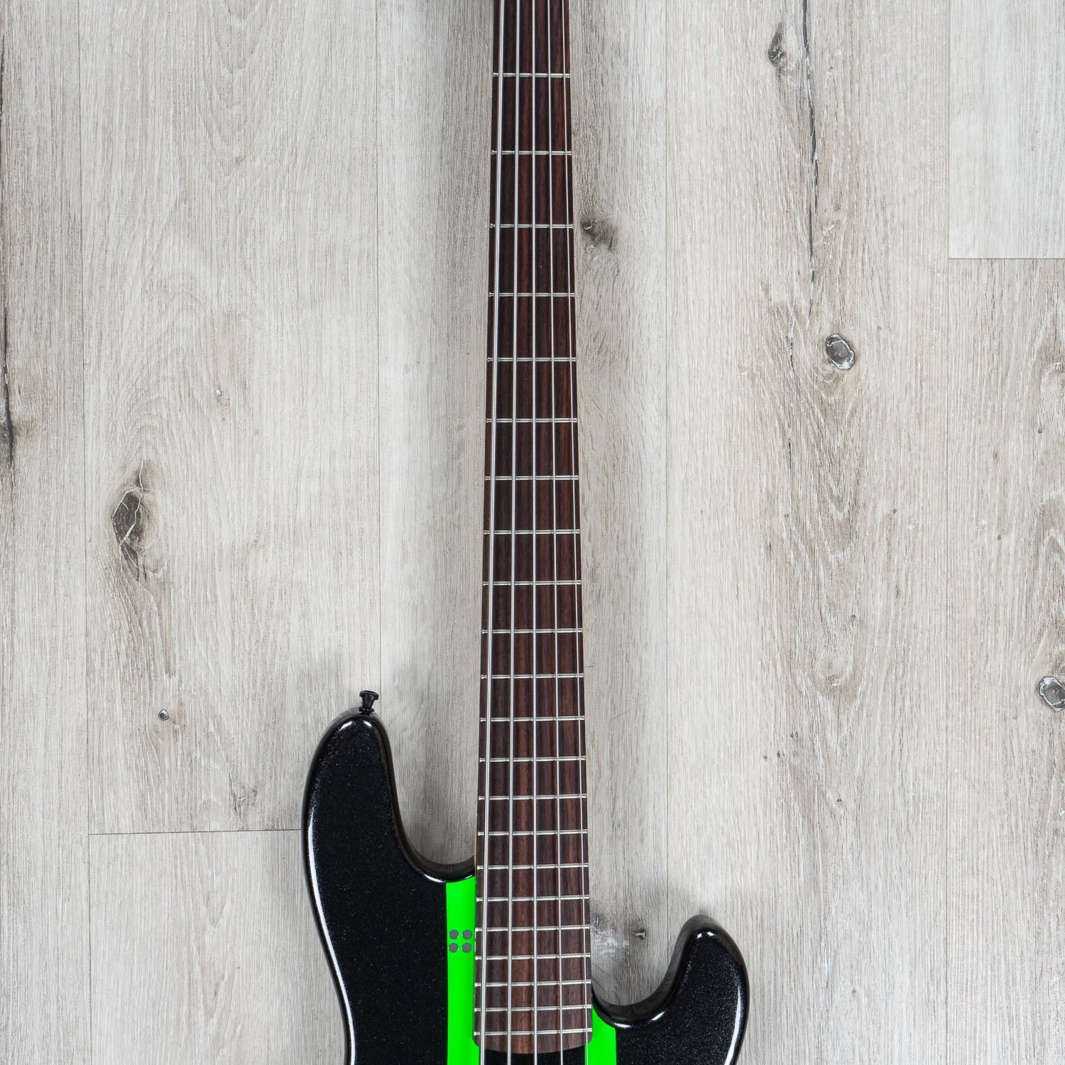 Sandberg California TM-5 Exclusive Run Bass, 5-String, Cosmic Black W/ Neon Green Stripes 6 Sandberg California TM-5 Exclusive Run Bass, 5-String, Cosmic Black W/ Neon Green Stripes - Image 4