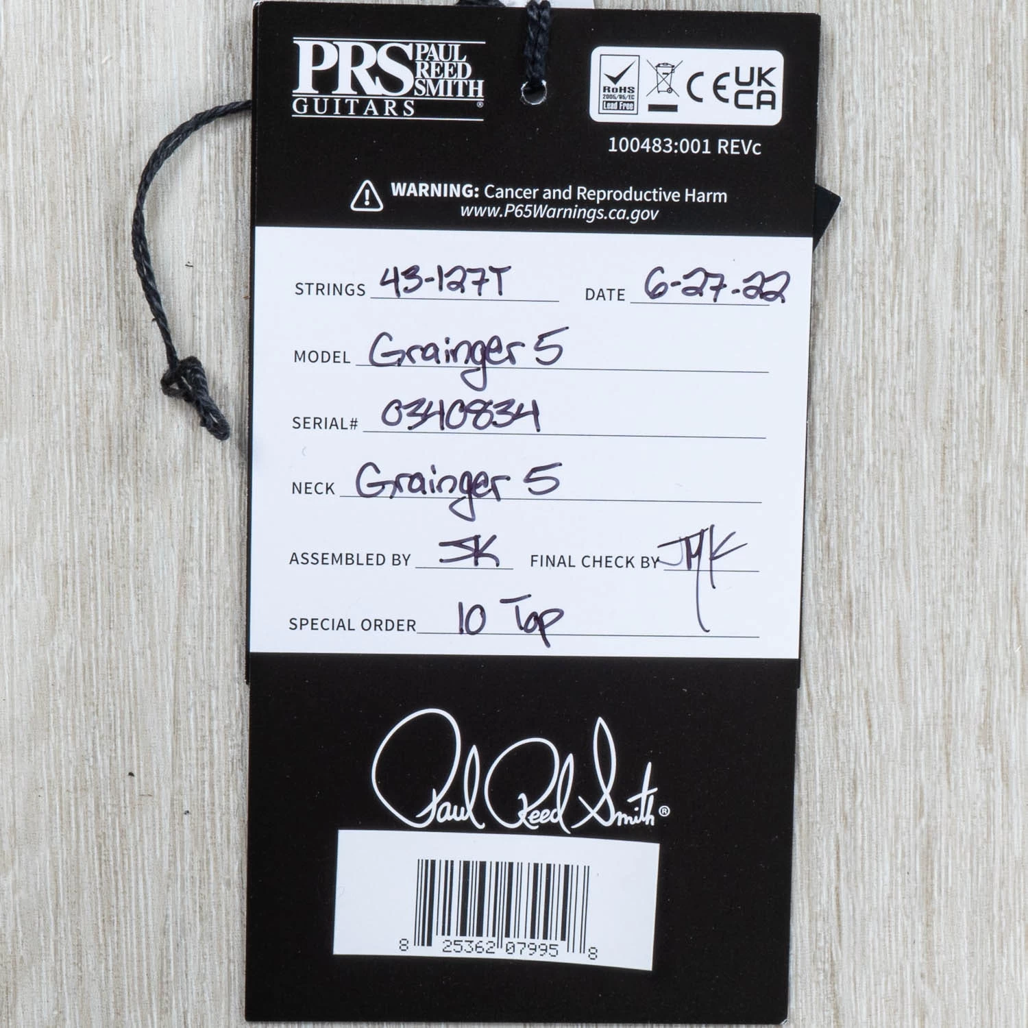 PRS Paul Reed Smith Grainger 5 10-Top Bass, 5-String, Purple Iris 14 PRS Paul Reed Smith Grainger 5 10-Top Bass, 5-String, Purple Iris - Image 12