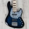 Mayones Jabba Classic 5 5-String Bass, Maple Fretboard, Trans Dirty Blue Burst Gloss -Musical Instrument Shop 20220712 dsc06303