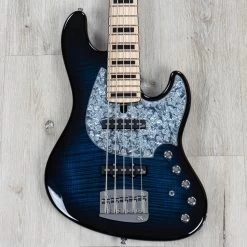 Mayones Jabba Classic 5 5-String Bass, Maple Fretboard, Trans Dirty Blue Burst Gloss