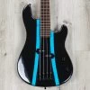 Sandberg Lionel VS Short Scale Bass, Exclusive Run, Cosmic Black W/ Marley Blue Racing Stripes