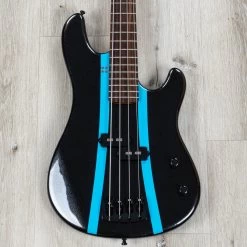 Sandberg Lionel VS Short Scale Bass, Exclusive Run, Cosmic Black W/ Marley Blue Racing Stripes