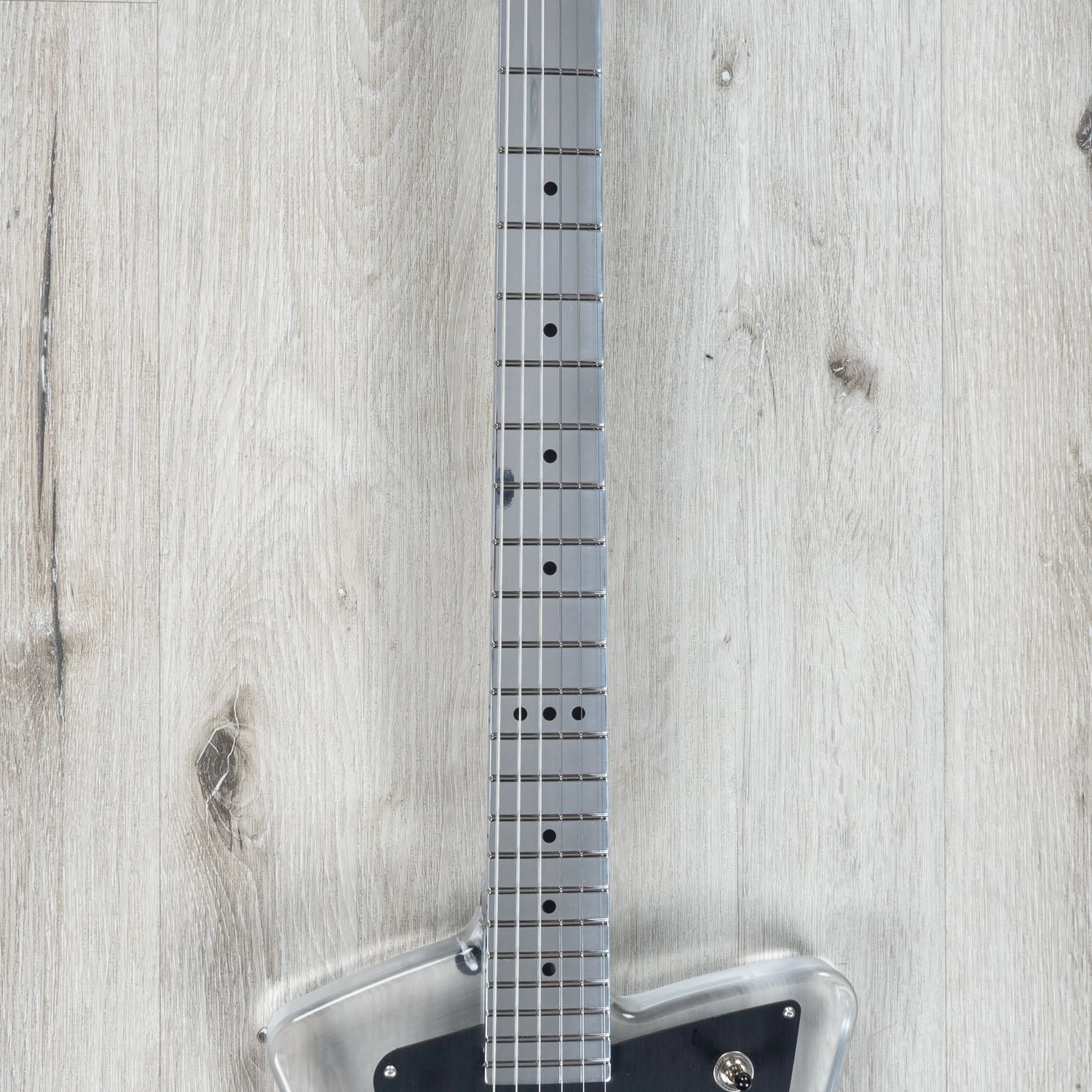 Aluminati Orion Dark Matter Guitar, Lucite Clear Body, 6-Inline Headstock 6 Aluminati Orion Dark Matter Guitar, Lucite Clear Body, 6-Inline Headstock - Image 4