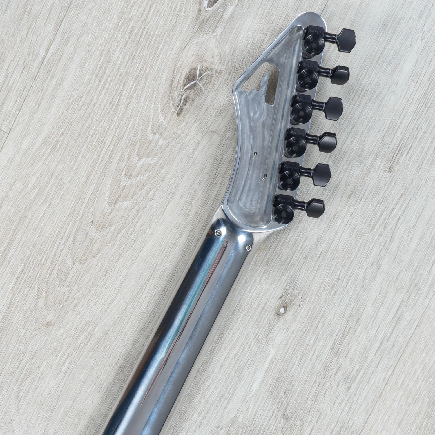 Aluminati Orion Dark Matter Guitar, Lucite Clear Body, 6-Inline Headstock 11 Aluminati Orion Dark Matter Guitar, Lucite Clear Body, 6-Inline Headstock - Image 9