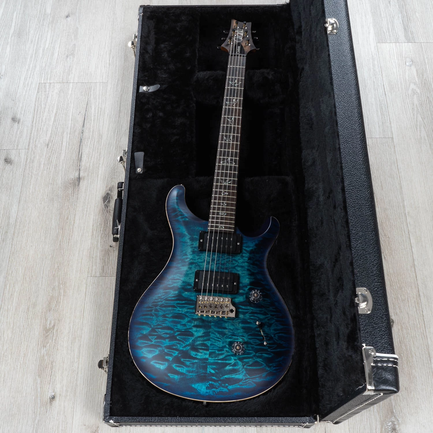 PRS Paul Reed Smith Wood Library Custom 24 Guitar, Satin Cobalt Blue 12 PRS Paul Reed Smith Wood Library Custom 24 Guitar, Satin Cobalt Blue - Image 10