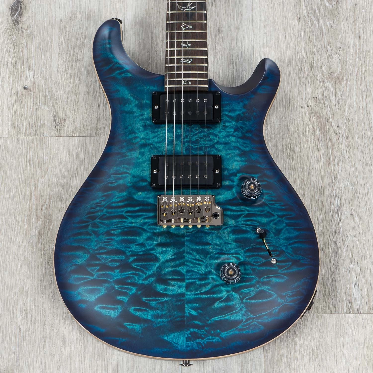 PRS Paul Reed Smith Wood Library Custom 24 Guitar, Satin Cobalt Blue 3 PRS Paul Reed Smith Wood Library Custom 24 Guitar, Satin Cobalt Blue