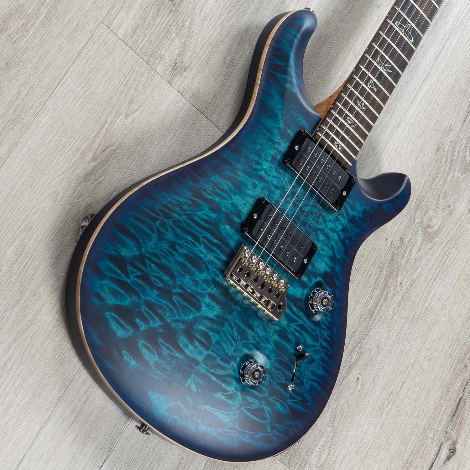 PRS Paul Reed Smith Wood Library Custom 24 Guitar, Satin Cobalt Blue 4 PRS Paul Reed Smith Wood Library Custom 24 Guitar, Satin Cobalt Blue - Image 2