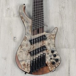 Ibanez EHB1506MSBIF EHB Ergonomic Headless 6-String Multi-Scale Bass Guitar, Panga Panga Fretboard, Black Ice Flat