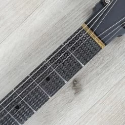 Aluminati Orion Guitar, 3x3 Headstock, Lollar Novel 90 P90s, Black Lucite -Musical Instrument Shop 20221227 dsc04920