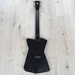 Aluminati Orion Guitar, 3x3 Headstock, Lollar Novel 90 P90s, Black Lucite -Musical Instrument Shop 20221227 dsc04931