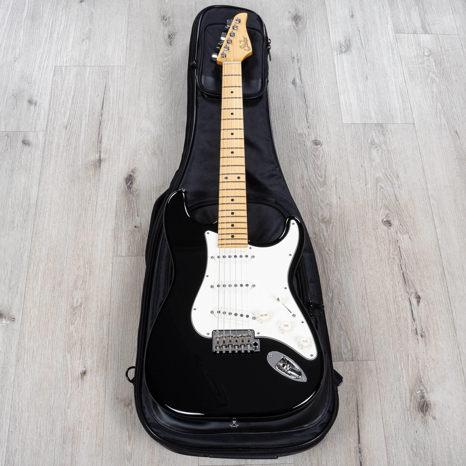 Suhr Classic SSS Electric Guitar, Black, Tinted Maple Fretboard, SSCII Silent Electronics 12 Suhr Classic SSS Electric Guitar, Black, Tinted Maple Fretboard, SSCII Silent Electronics - Image 10