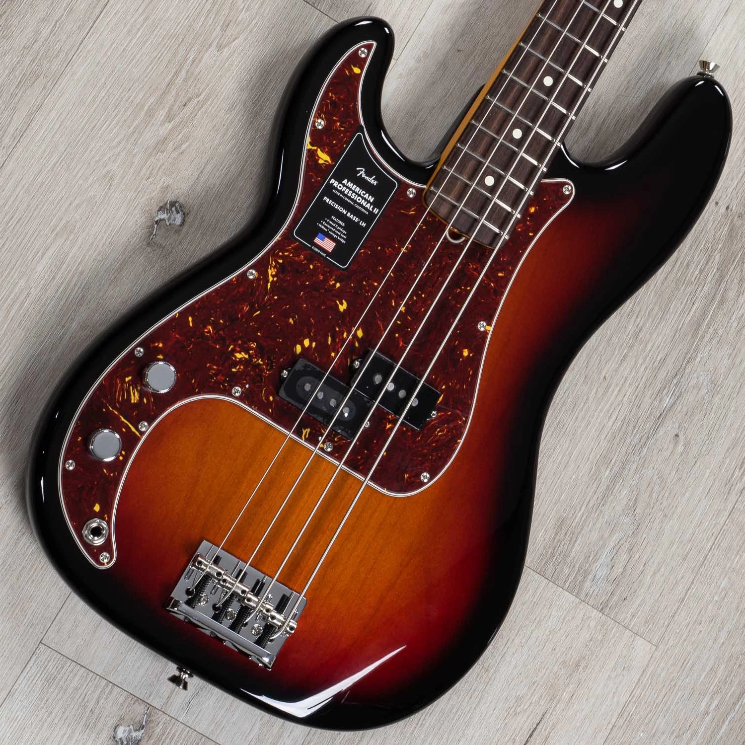 Fender American Professional II Left-Handed Precision Bass, Rosewood Fretboard, 3-Color Sunburst 4 Fender American Professional II Left-Handed Precision Bass, Rosewood Fretboard, 3-Color Sunburst - Image 2
