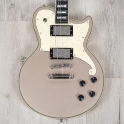 D'Angelico DADATLDSGNS Deluxe Atlantic Guitar, Ebony Fretboard, Desert Gold