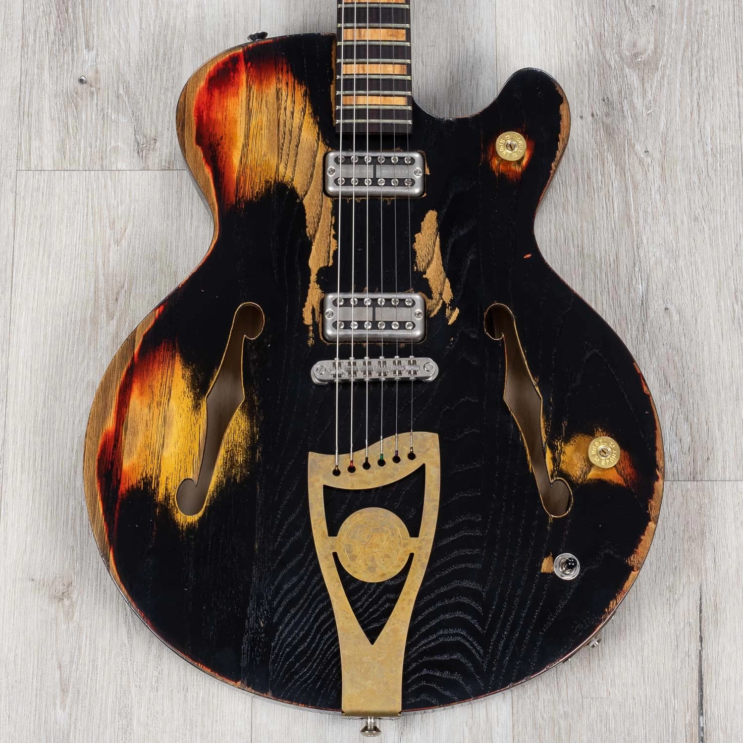 Paoletti 500 Lounge 2PSY Semi-Hollow Guitar, Ebony Fretboard, 400 Heavy Black 3 Paoletti 500 Lounge 2PSY Semi-Hollow Guitar, Ebony Fretboard, 400 Heavy Black