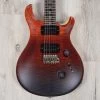 PRS Paul Reed Smith Wood Library Custom 24 Guitar, Fire Red To Gray Black Fade, Roasted Maple Neck -Musical Instrument Shop 20230116 dsc08323