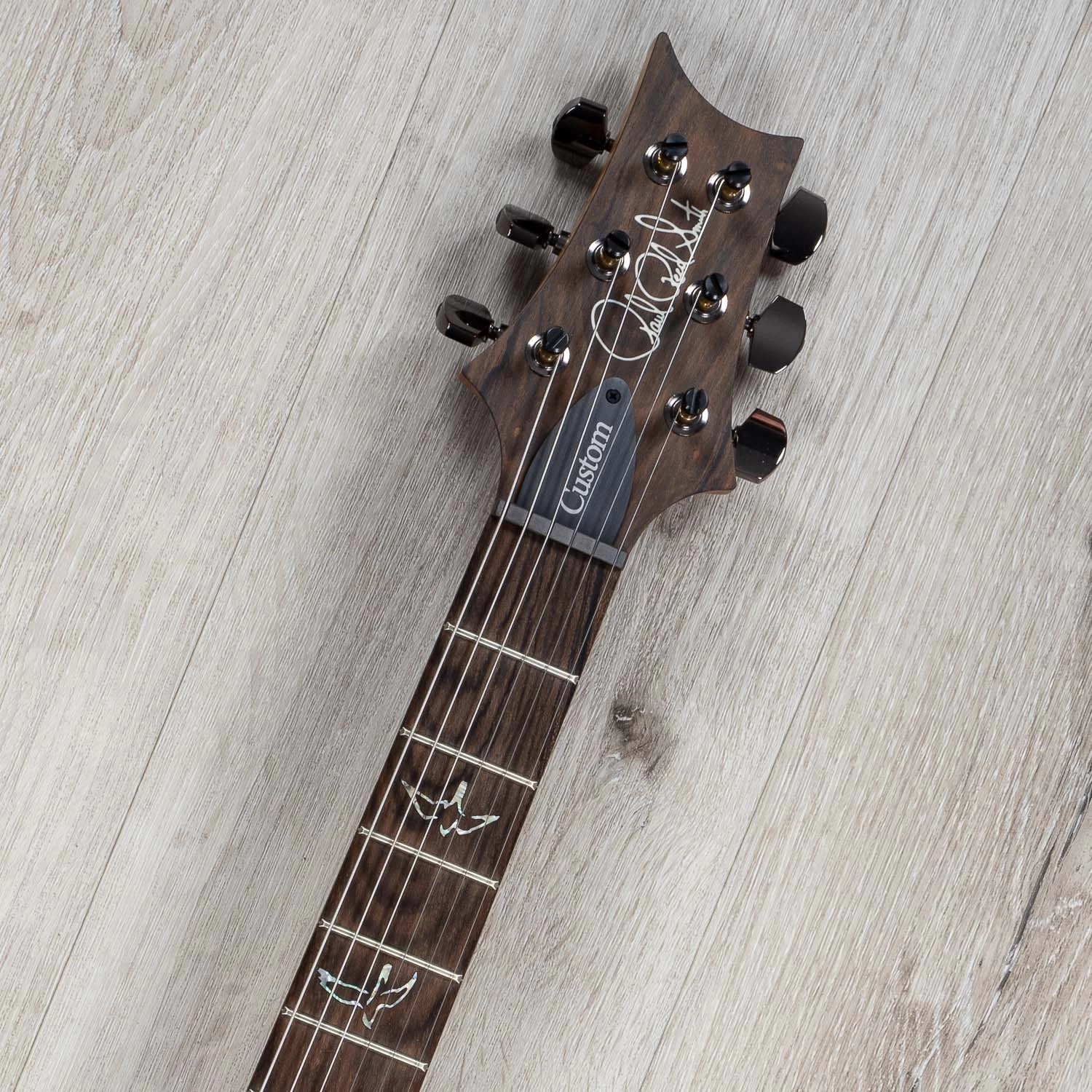 PRS Paul Reed Smith Wood Library Custom 24 Guitar, Fire Red To Gray Black Fade, Roasted Maple Neck 10 PRS Paul Reed Smith Wood Library Custom 24 Guitar, Fire Red To Gray Black Fade, Roasted Maple Neck - Image 8