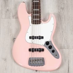 G&L USA JB-5 5-String Bass, Rosewood Fretboard, Matching Headstock, Shell Pink