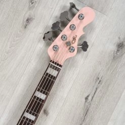 G&L USA JB-5 5-String Bass, Rosewood Fretboard, Matching Headstock, Shell Pink -Musical Instrument Shop 20230123 dsc01280
