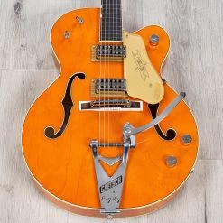Gretsch G6120T-59 Vintage Select Edition '59 Chet Atkins Hollow Body Guitar With Bigsby, TV Jones, Vintage Orange Stain Lacquer