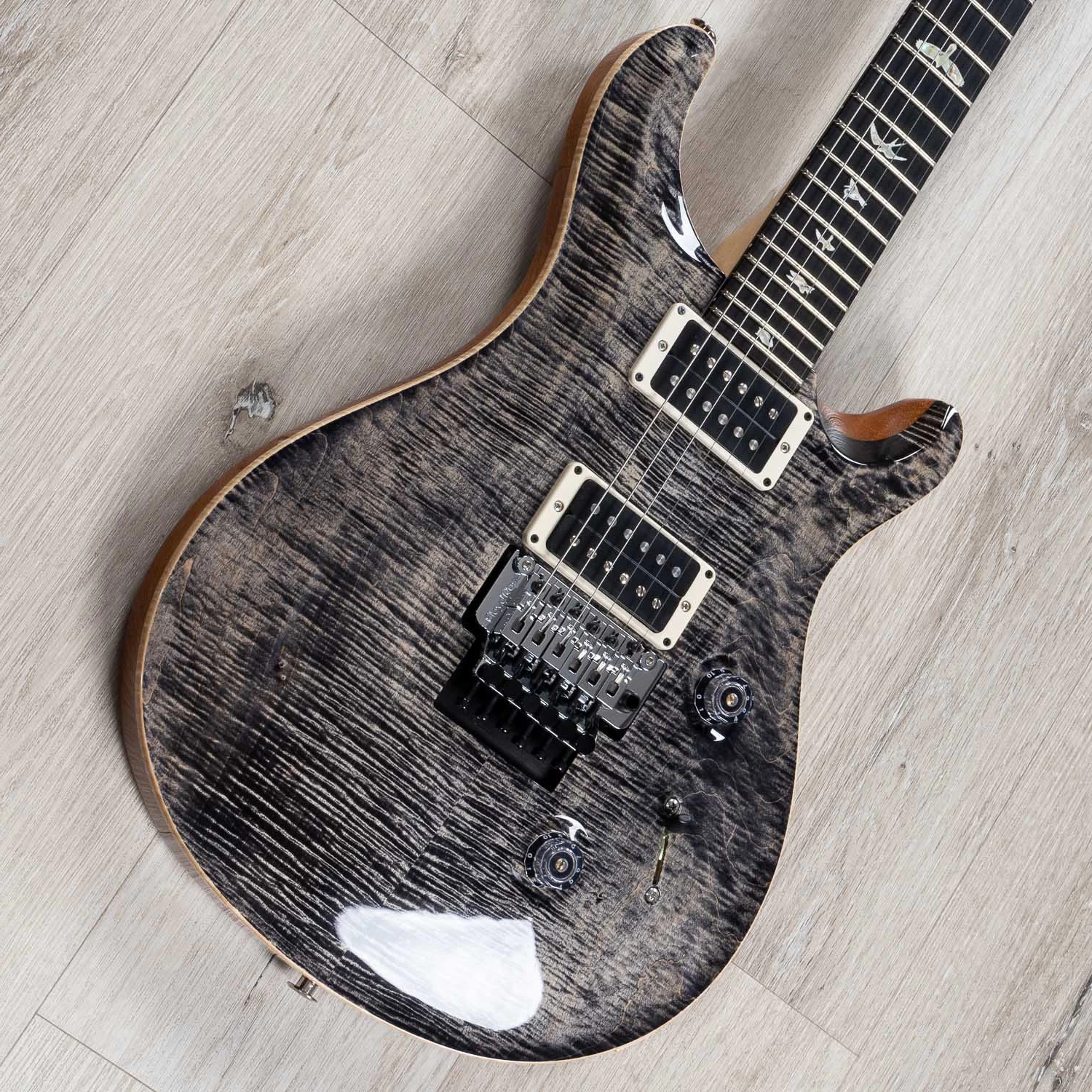 PRS Paul Reed Smith Custom 24 "Floyd" 10-Top Guitar, Ebony Fretboard, Charcoal 4 PRS Paul Reed Smith Custom 24 "Floyd" 10-Top Guitar, Ebony Fretboard, Charcoal - Image 2