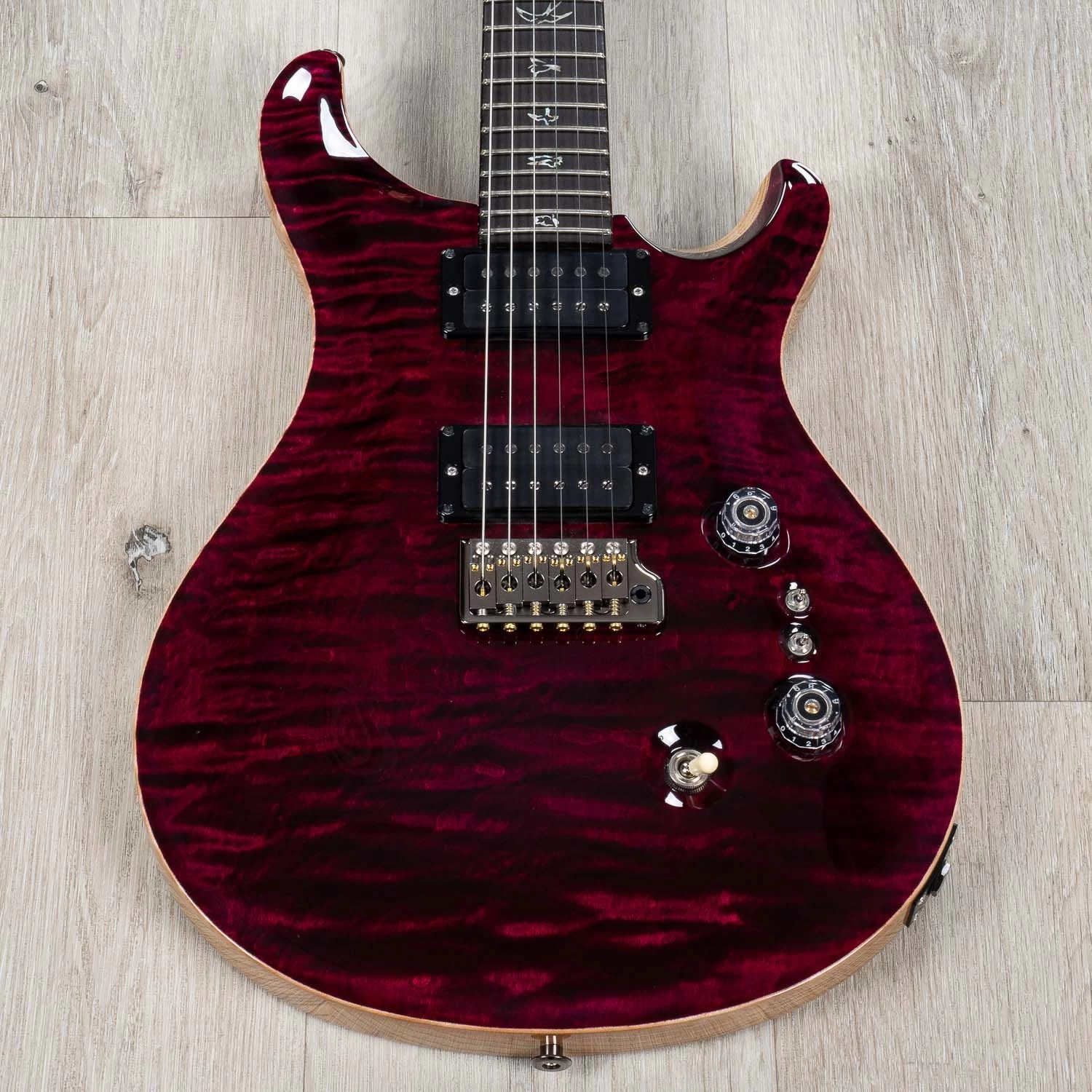 PRS Paul Reed Smith Wood Library Custom 24-08 Guitar, One-Piece Quilt Top, Angry Larry 3 PRS Paul Reed Smith Wood Library Custom 24-08 Guitar, One-Piece Quilt Top, Angry Larry