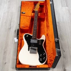 Fender Limited Edition American Vintage II 1977 Telecaster Custom Guitar, Belly Cut, Olympic White -Musical Instrument Shop 20230208 dsc07877