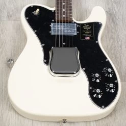 Fender Limited Edition American Vintage II 1977 Telecaster Custom Guitar, Belly Cut, Olympic White -Musical Instrument Shop 20230208 dsc07900