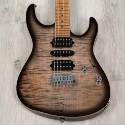 Suhr Modern Plus HSH Guitar, Roasted Maple Fretboard, Trans Charcoal Burst